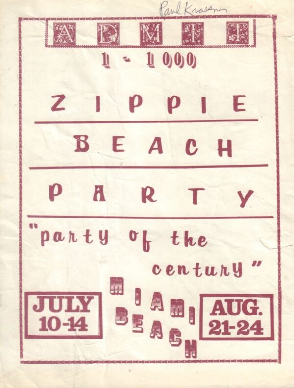 [KRASSNER, Paul].  Zippie Beach Party.